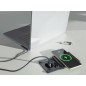 EVOline Square80 1x250V,1xUSB+Wireless Charger,alb